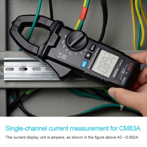 MESTEK Digital Clamp Meter 600A AC Current 600V AC/DC Voltage Capacitance Measurement Data Hold Backlight NCV Tester Multimeter 
