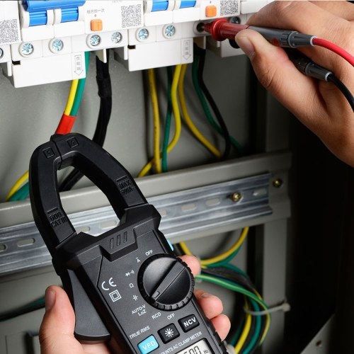 MESTEK Digital Clamp Meter 600A AC Current 600V AC/DC Voltage Capacitance Measurement Data Hold Backlight NCV Tester Multimeter 