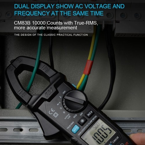 MESTEK Digital Clamp Meter 600A AC Current 600V AC/DC Voltage Capacitance Measurement Data Hold Backlight NCV Tester Multimeter 