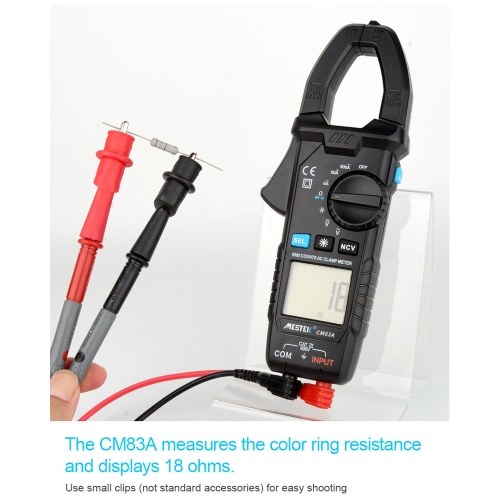 MESTEK Digital Clamp Meter 600A AC Current 600V AC/DC Voltage Capacitance Measurement Data Hold Backlight NCV Tester Multimeter 