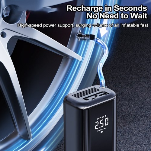 Tire Inflator Portable Air Compressor 150PSI 4500mAh Air Pump for Car Tires with LED Light Tire Pressure Gauge for Car Bike Motorcycle Tires Balls 