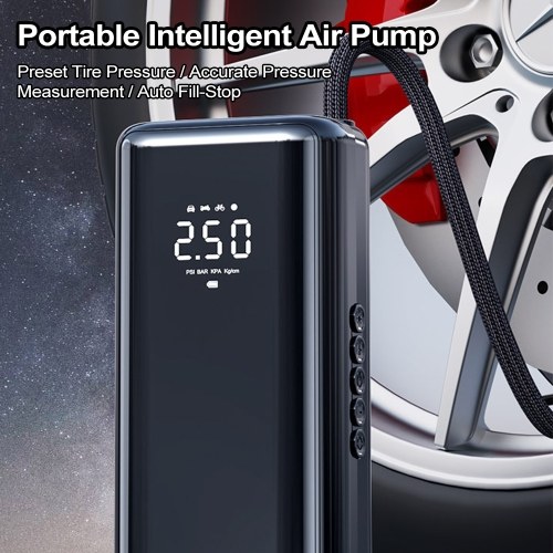 Tire Inflator Portable Air Compressor 150PSI 4500mAh Air Pump for Car Tires with LED Light Tire Pressure Gauge for Car Bike Motorcycle Tires Balls 