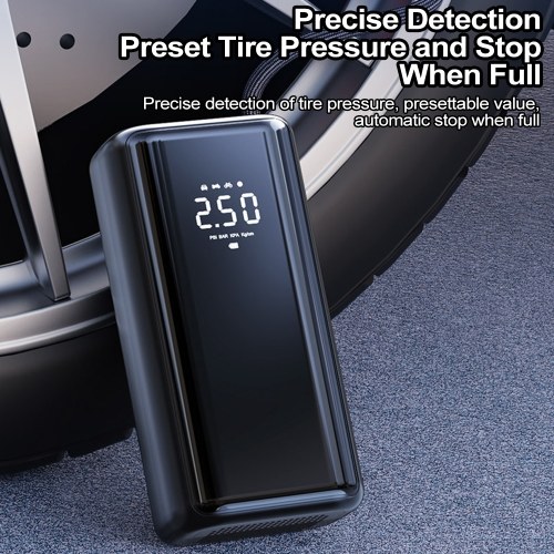 Tire Inflator Portable Air Compressor 150PSI 4500mAh Air Pump for Car Tires with LED Light Tire Pressure Gauge for Car Bike Motorcycle Tires Balls 
