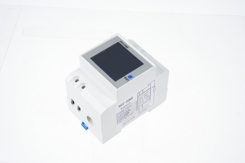 D52-2066 6-in-1 Digital Single Phase Energy Meter Tester Din Rail AC Monitor Voltage Current Power Factor Active KWH AC 250V~450V 100A Electricity Usage Monitor 