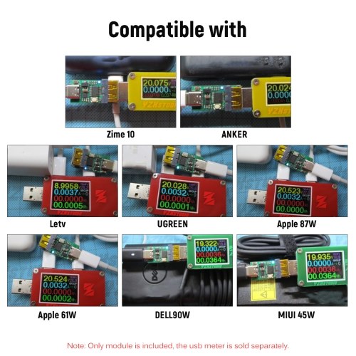 

USB-C PD2.0/3.0 to DC Converter Power Supply Module Decoy Fast Charge Trigger Poll Polling Detector Tester Converting Laptop Power Supply to Type-C