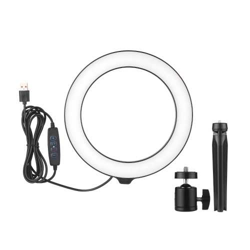 

8inch Ring Light with Tripod Stand Rotable Selfie Makeup Ringlights with 3 Light Modes 10 Brightness Level for Video Live Stream Makeup Photography