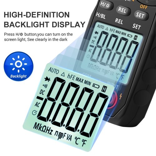 ANENG ST181 4000 Counts Digital AC Current Clamp Meter 400A Automatic Range Multimeter with Backlight Voltage Meter Clamp Gauge NCV Test Clamp Ammeter Universal Meter Tester Measuring Capacitance/ Diode / AC Current / AC/DC Voltage / Resistance / Frequenc 