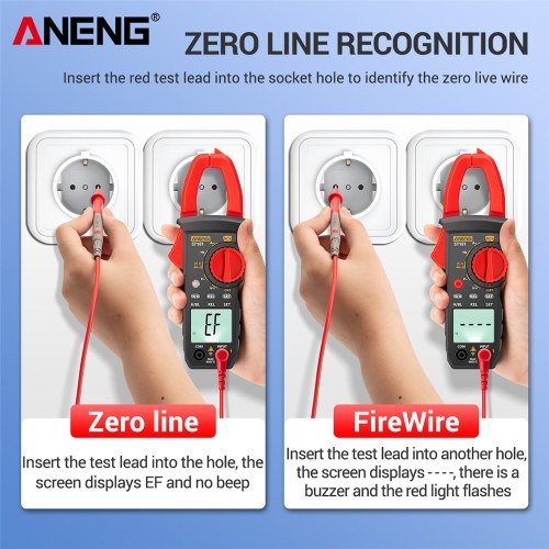 ANENG ST181 4000 Counts Digital AC Current Clamp Meter 400A Automatic Range Multimeter with Backlight Voltage Meter Clamp Gauge NCV Test Clamp Ammeter Universal Meter Tester Measuring Capacitance/ Diode / AC Current / AC/DC Voltage / Resistance / Frequenc 
