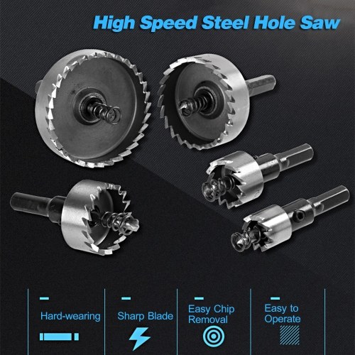 

High Speed Steel Hole Saw Heavy-duty Hole Cutter Compatible with 10mm or larger Collet for Stainless Steel Metal Sheet Wood Plastic