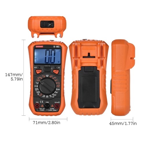 

Mini Handheld Digital Multimeter 2000 Counts Manual Range True RMS Universal Tester
