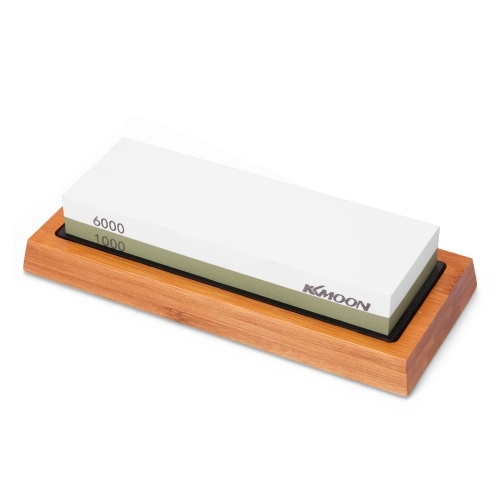 

1000#/6000# Premium Whetstone Cut Sharpening Stone Set Sharpener for All Blade Non Slip Base Cutter Sharpener