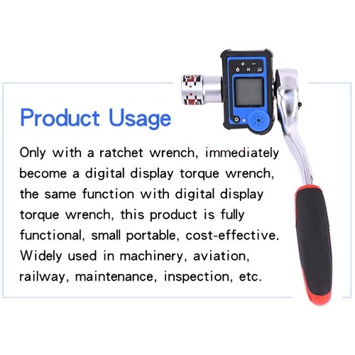 

Portable Big Screen Digital Display Torque Meter Backlight Function Small Size Torsiometer Alarm Function LED Light