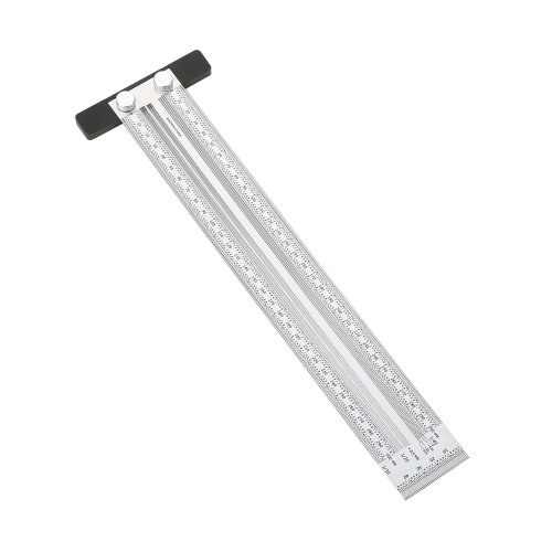 Stainless Steel Marking Line Ruler T-shaped Hole/Right Angle Scribing Ruler Carpenter Woodworking Measuring Tool