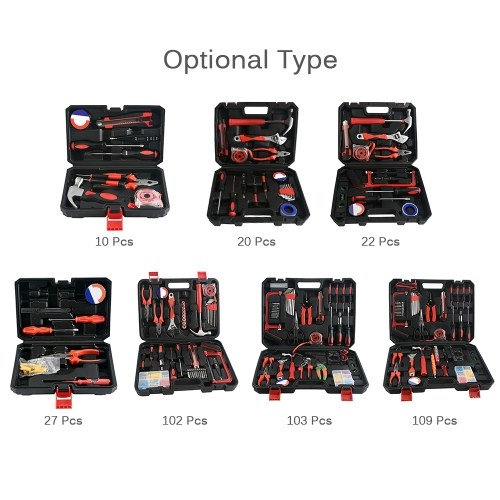 

KKmoon 103 Piece Home Repair Tool Kit General Household Hand Tool Set with Solid Carrying Tool Box for Home Apartment Garage Dorm Office