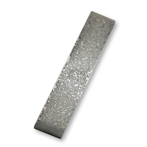 

Damascus Steel Billet Patterned Steel Cutter Embryo Forging Materials Quenched Smoothed for Cutter DIY Multipurpose Material