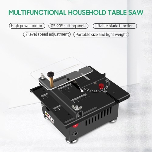 

KKmoon 100W Multi-Functional Table Saw Mini Desktop Electric Saw Cutter (Without saw blade)