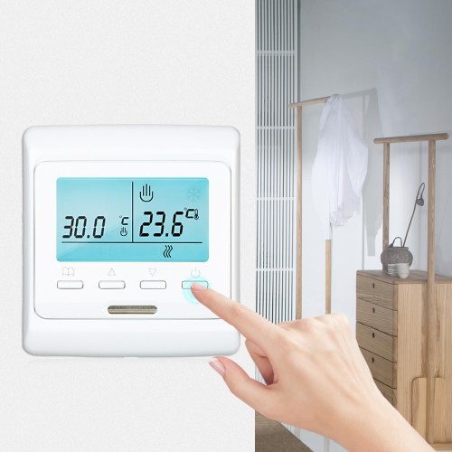 

Programmable Smart Thermostat Buit-in Sensor with LCD Display Digital Temperature Controller (16A without WiFi)