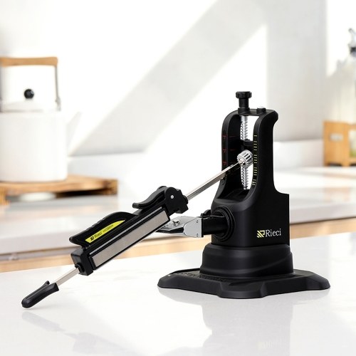 

Rieci Manual Rotatable Fixed Angle Cutter Sharpener Multi-function Cutter Sharpener 360° Rotate Platform Sharpener for Home Kitchen Cutters