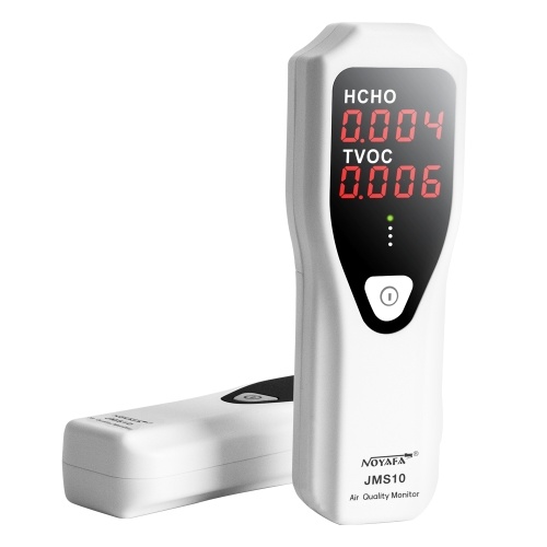 NOYAFA Portable Formaldehyde Detector Indoor Air Quality Monitor HCHO and TVOC Monitor with Audible Alarm LED Indicator for Home HVAC System 