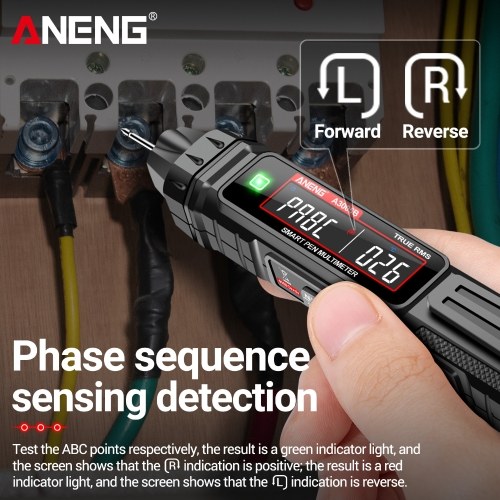 ANENG A3005A/B Digital Intelligent Professional Multimeter Sensor Pen Phase Sequence Tester AC Voltage Meter Non-Contact Voltmeter Electric Tool 