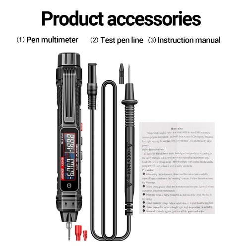 ANENG A3005A/B Digital Intelligent Professional Multimeter Sensor Pen Phase Sequence Tester AC Voltage Meter Non-Contact Voltmeter Electric Tool 