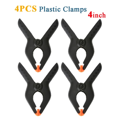

4 PCS 4inch Plastic Nylon Toggle Clamp Spring Clamps Clip Tips Set for Photography Plate DIY Lighting Photography Woodworking Glui