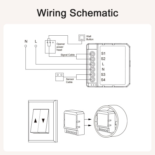 Tuya WiFi Intelligent Garage Door Opener Garage Door APP Remote Conrtroller Garage Door Timer Opener Module Wireless Controller for Garage Door Compatible with Amazon Alexa Google Home 