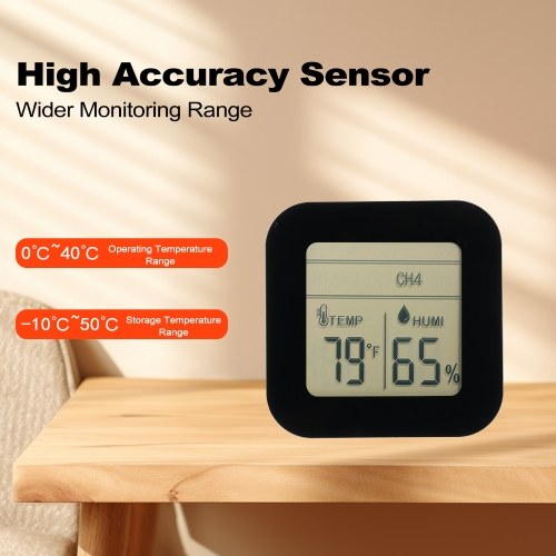 13-in-1 Digital Hygrometer Indoor Outdoor Thermometer with 3 Remote Sensors Multifunctional Weather Clock Wireless Temperature Humidity Monitor Gauge with 60M Range