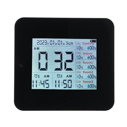 13-in-1 Digital Hygrometer Indoor Outdoor Thermometer with 3 Remote Sensors Multifunctional Weather Clock Wireless Temperature Humidity Monitor Gauge with 60M Range