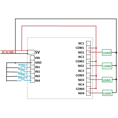 

12V 4CH Multi-function BT Relay for Android Phone Remote Control Switch Smart Home Automation
