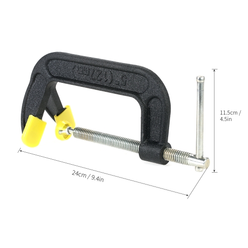 

Inch Heavy Duty Adjustable C-Clamp Malleable Double Head G-Clamp Desktop Mount Holder for Woodworking
