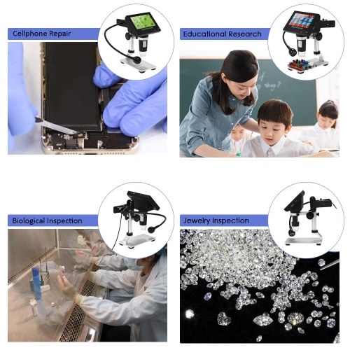 

1000X Portable Digital Microscope 4.3" LCD Display 720P LED Magnifier DM4-Z04