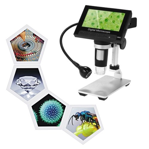 

1000X Portable Digital Microscope 4.3" LCD Display 1080P LED Magnifier DM3-Z04