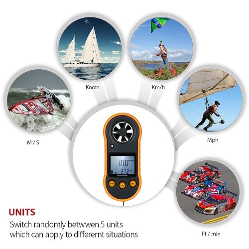 

Mini Digital Anemometer Thermometer Handheld Anemometer RZ818