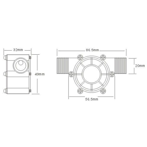 

Water Flow Pump Turbine Hydroelectric Micro Hydro Tap Water Flow Hydraulic High Power DIY Generator