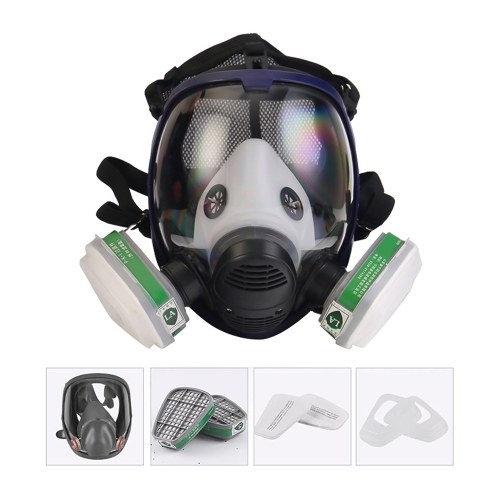 

Ball Type Large Field View Dust Mask Specially for Painting Pesticide Chemical Fire Control Gas Mask Comprehensive Cover Safety Guard Full Face Respirator Protective Mask