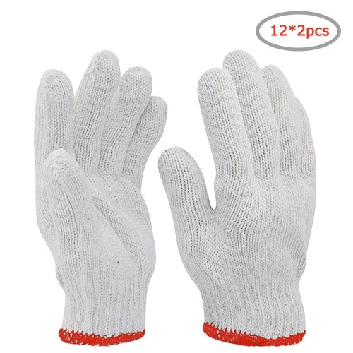 Gants en coton Gants en fil antidérapant résistant à l'usure Gants de travail absorbant la sueur Gants de travail de protection industriels Gants de travail d'assurance du travail