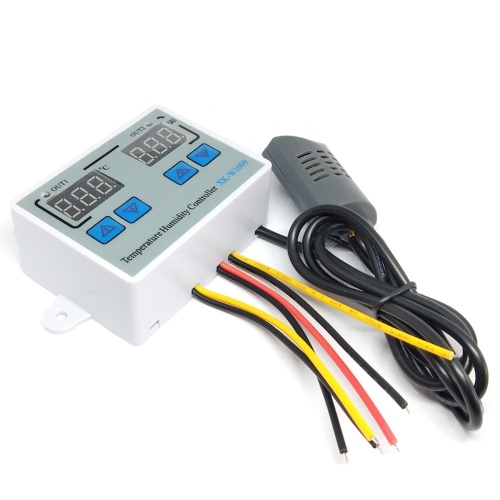 

Dual Digital Temperature Humidity Controller Home Fridge Thermostat Humidistat Thermometer Hygrometer XK-W1099 DC12V