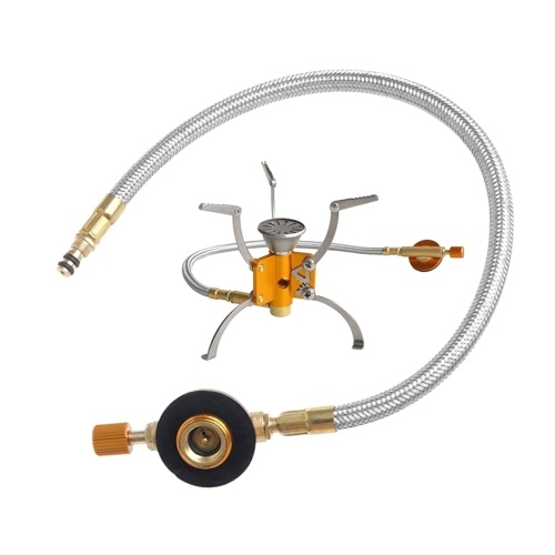 Iron Wire Pipe + Converter Set Flat Valve Pipe Fittings Camping Stove Accessaries Equipment