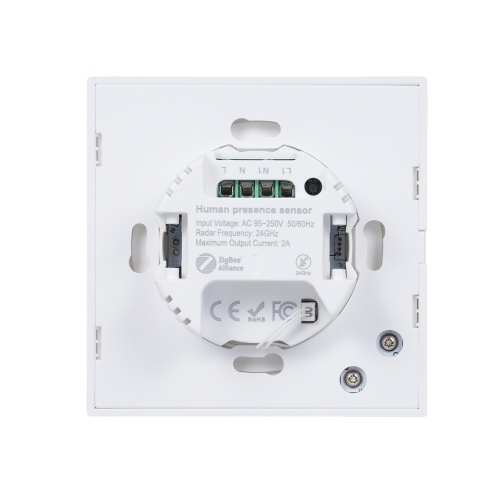 ZigBee Presence Sensor Body Motion Fast Speed Detector 24GHz Radar Frequency Detect Illumination Human Presence None Status Used with ZigBee Gateway