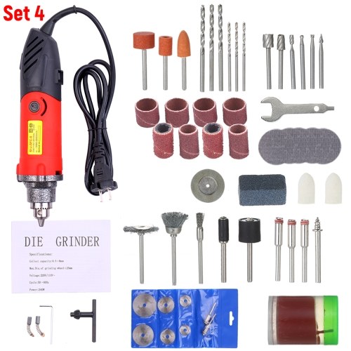 110V 240W Rotary Tool Kit Variable Speed 65 Accessories Multifunction Electric Rotary Drill Sander Cutting Polishing Tool Set 4