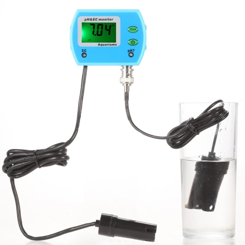 

Mini Professional 2 in 1 Water Quality Tester Multi-parameter Water Quality Monitor Online pH / EC Meter Acidometer Water Quality Analysis Device