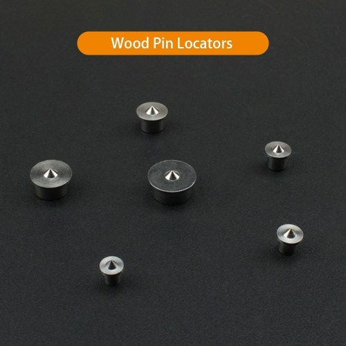 

6Pcs Round Wood Pin Locators 4-12mm Dowel Pins Center Point Set Woodworking Craft Clamp Steel Tools