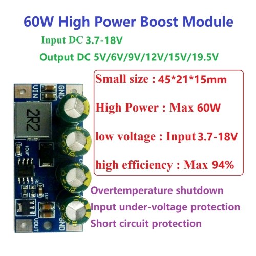 

DCtoDC Step-up Boost Powers Converter Module DC3.7-11V to 12V Step-up Circuit Board