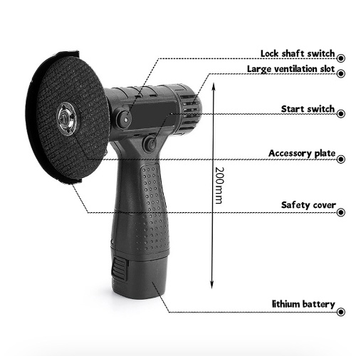 

Mini Cordless Angle Grinder Grinding Tools Household Handheld Polishing Cut Off Tool