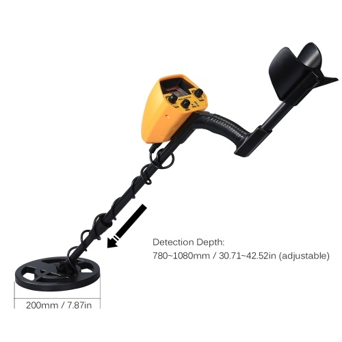 

Metal Detector High Accuracy Adjustable Stem 7 Inch Waterproof Coil All Metal & Disc Modes with with Headphone & Folding Shovel Set for Underground Coins Relics Jewelry Beach Treasures