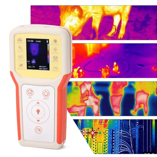 Handheld Portable 2.4 Inch TFT Screen 0.3MP Thermal Infrared Imager Industrial Household Multipurpose Thermal Imaging Imager for Floor Heating Detection Electric Maintenance