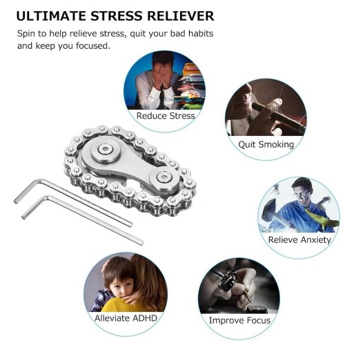

Gears Fidget Hand Spinners Anxiety Relief Spiral Anti Stress Finger Game Metal Focus Stainless Steel Fingertip Gyro Favors Birthday Gift for Kids Adults