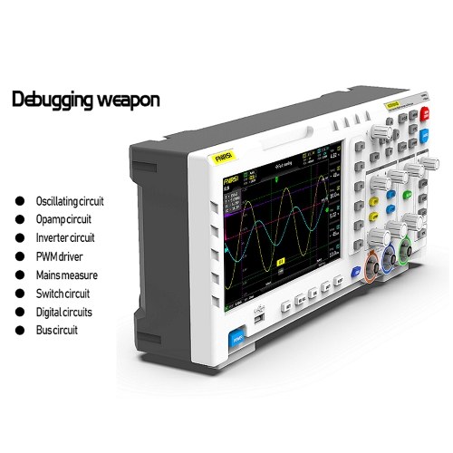 

FNIRSI-1014D 7 Inch TFT LCD Display Screen Two In One Dual Channel Input Signal Generator Portable Desktop Oscilloscope