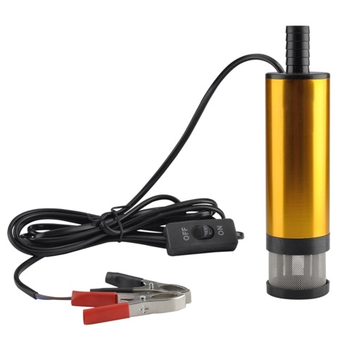 

Aluminum Alloy Outshell Portable Fuel Transfer Pump Mini Electric Submersible Pump for Pumping D-iesel Oil Water